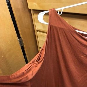 Silence and noise orange long sleeve with cut outs